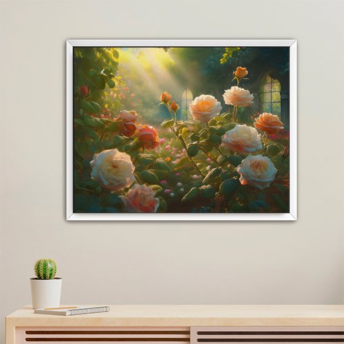 Roses in the Afternoon Sun - Art Print - Metal Poster - Canvas Wrap - Premium Framed Art Print