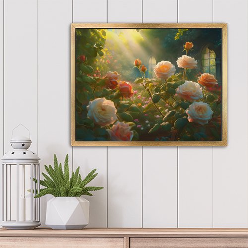 Roses in the Afternoon Sun - Art Print - Metal Poster - Canvas Wrap - Premium Framed Art Print