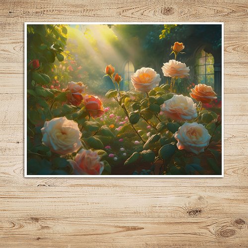 Roses in the Afternoon Sun - Art Print - Metal Poster - Canvas Wrap - Premium Framed Art Print