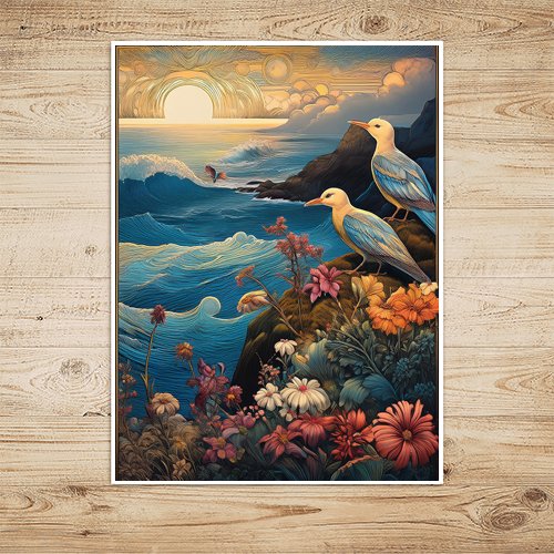 Sea Birds - Art Print - Metal Poster - Canvas Wrap - Premium Framed Art Print