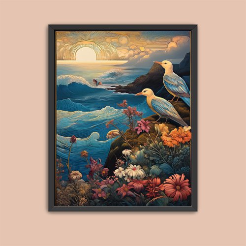 Sea Birds - Art Print - Metal Poster - Canvas Wrap - Premium Framed Art Print