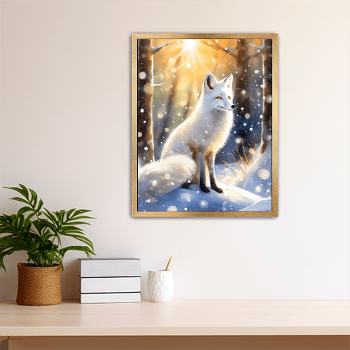 Snow Fox - Art Print - Metal Poster - Canvas Wrap - Premium Framed Art Print