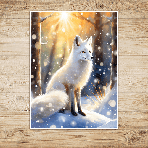 Snow Fox - Art Print - Metal Poster - Canvas Wrap - Premium Framed Art Print