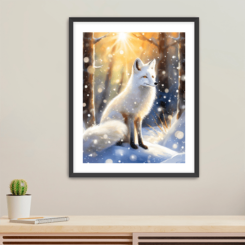 Snow Fox - Art Print - Metal Poster - Canvas Wrap - Premium Framed Art Print