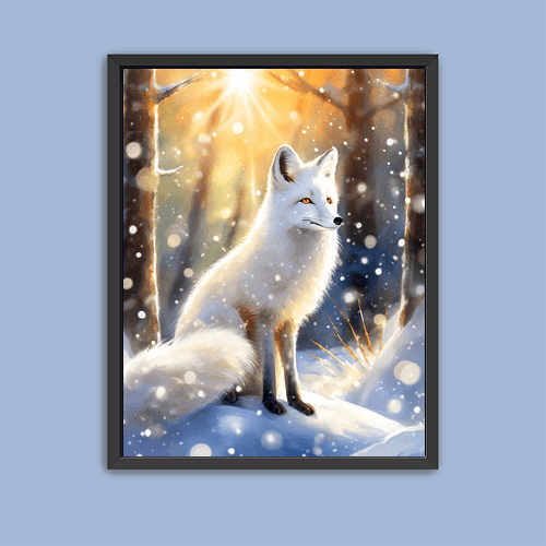 Snow Fox - Art Print - Metal Poster - Canvas Wrap - Premium Framed Art Print