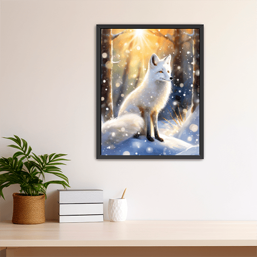 Snow Fox - Art Print - Metal Poster - Canvas Wrap - Premium Framed Art Print