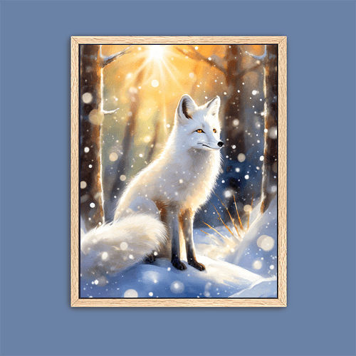 Snow Fox - Art Print - Metal Poster - Canvas Wrap - Premium Framed Art Print