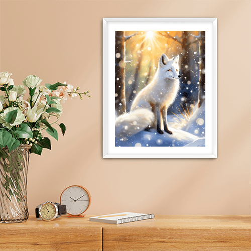 Snow Fox - Art Print - Metal Poster - Canvas Wrap - Premium Framed Art Print