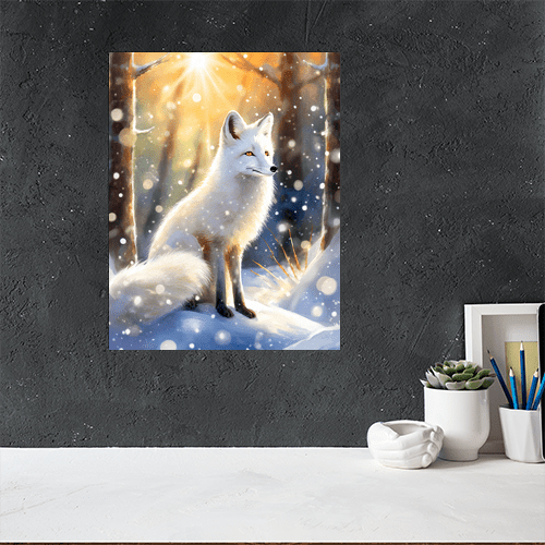 Snow Fox - Art Print - Metal Poster - Canvas Wrap - Premium Framed Art Print