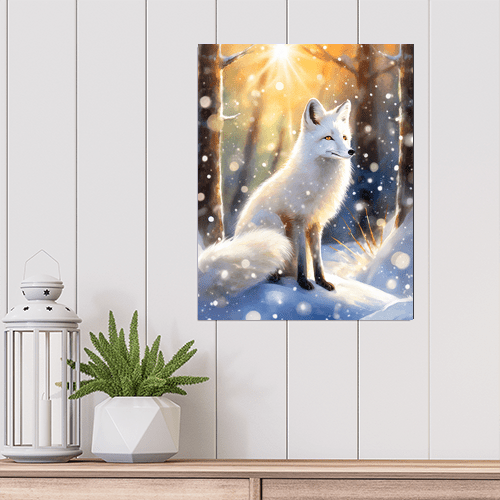 Snow Fox - Art Print - Metal Poster - Canvas Wrap - Premium Framed Art Print