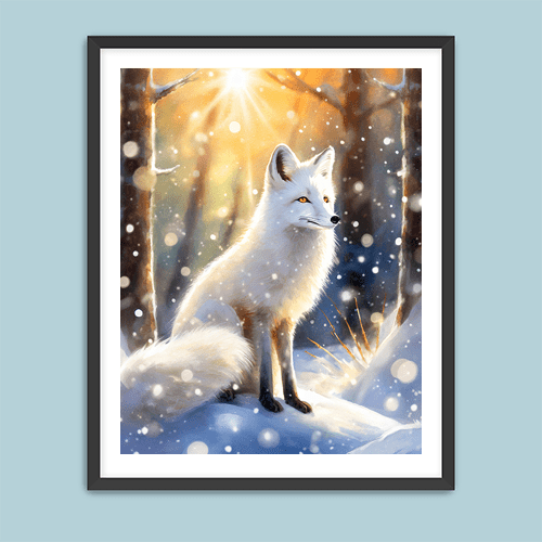 Snow Fox - Art Print - Metal Poster - Canvas Wrap - Premium Framed Art Print