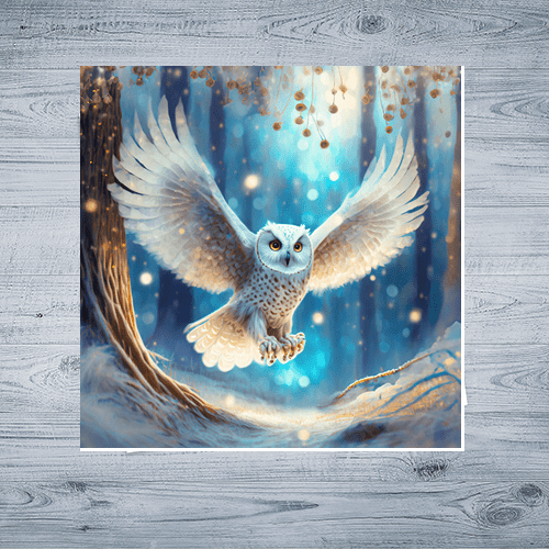 Snow Owl in Flight - Art Print - Metal Poster - Canvas Wrap - Premium Framed Art Print