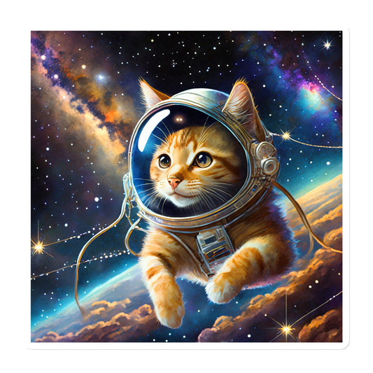 Space Kitty - Orange Tabby - Magnet - Premium Magnet