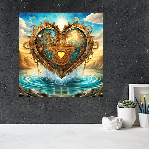 Steampunk Heart - Art Print - Metal Poster - Canvas Wrap - Premium Framed Art Print