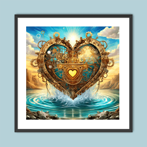 Steampunk Heart - Art Print - Metal Poster - Canvas Wrap - Premium Framed Art Print