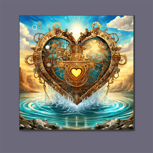 Steampunk Heart - Art Print - Metal Poster - Canvas Wrap - Premium Framed Art Print