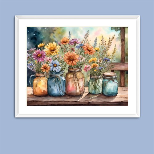 Summer Flowers - Art Print - Metal Poster - Canvas Wrap - Premium Framed Art Print