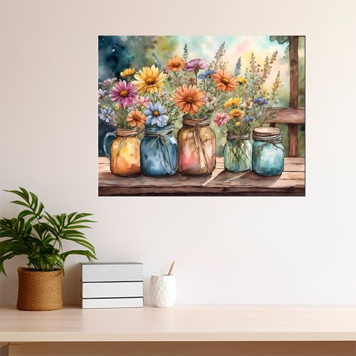 Summer Flowers - Art Print - Metal Poster - Canvas Wrap - Premium Framed Art Print