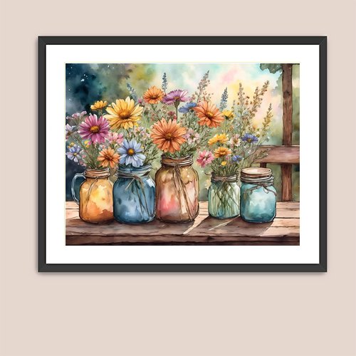 Summer Flowers - Art Print - Metal Poster - Canvas Wrap - Premium Framed Art Print