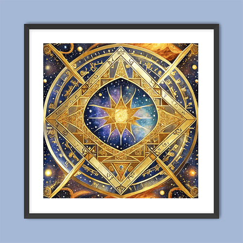 Sun Tesseract - Art Print - Metal Poster - Canvas Wrap - Premium Framed Art Print