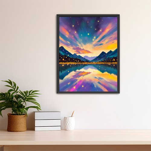 Sunset on the Lake - Art Print - Metal Poster - Canvas Wrap - Premium Framed Art Print