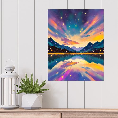 Sunset on the Lake - Art Print - Metal Poster - Canvas Wrap - Premium Framed Art Print