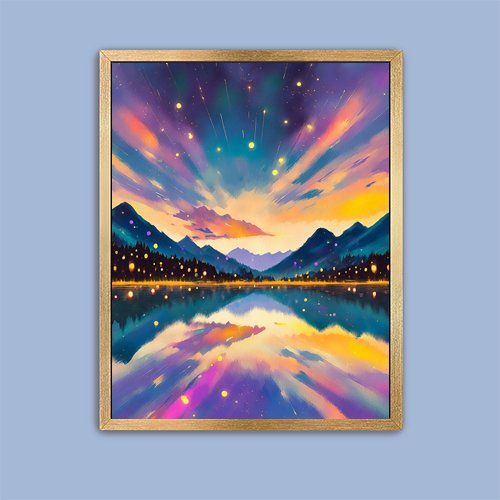 Sunset on the Lake - Art Print - Metal Poster - Canvas Wrap - Premium Framed Art Print