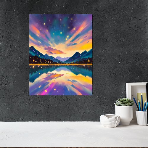 Sunset on the Lake - Art Print - Metal Poster - Canvas Wrap - Premium Framed Art Print