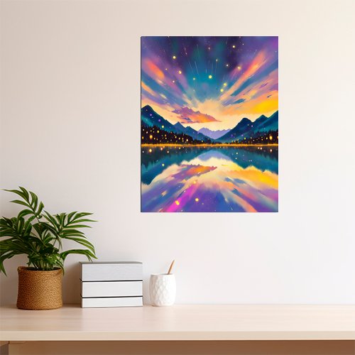 Sunset on the Lake - Art Print - Metal Poster - Canvas Wrap - Premium Framed Art Print