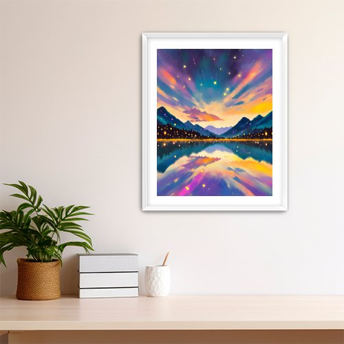 Sunset on the Lake - Art Print - Metal Poster - Canvas Wrap - Premium Framed Art Print