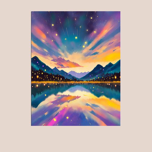 Sunset on the Lake - Art Print - Metal Poster - Canvas Wrap - Premium Framed Art Print