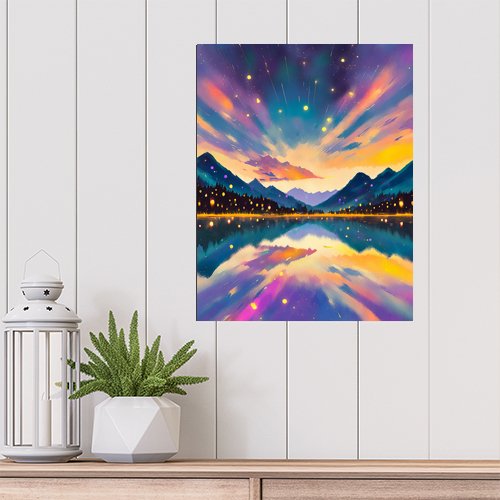 Sunset on the Lake - Art Print - Metal Poster - Canvas Wrap - Premium Framed Art Print