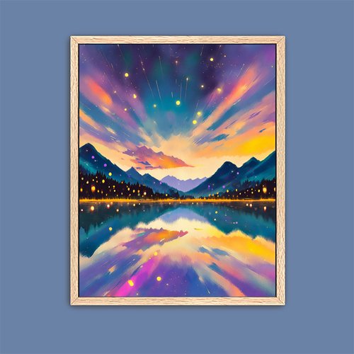 Sunset on the Lake - Art Print - Metal Poster - Canvas Wrap - Premium Framed Art Print