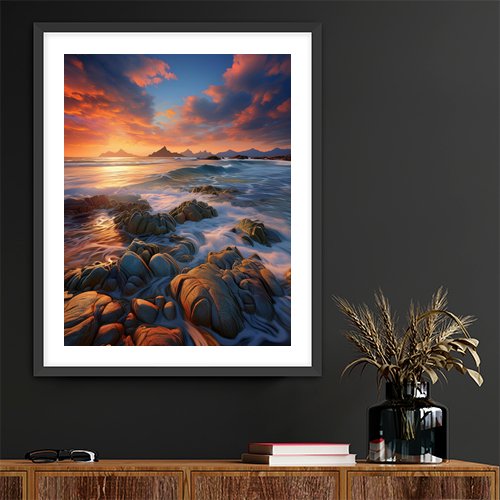 Twilight On the Ocean - Art Print - Metal Poster - Canvas Wrap - Premium Framed Art Print