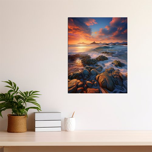 Twilight On the Ocean - Art Print - Metal Poster - Canvas Wrap - Premium Framed Art Print