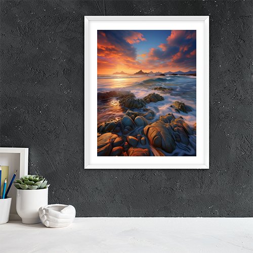 Twilight On the Ocean - Art Print - Metal Poster - Canvas Wrap - Premium Framed Art Print