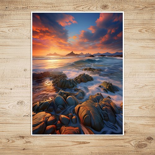 Twilight On the Ocean - Art Print - Metal Poster - Canvas Wrap - Premium Framed Art Print