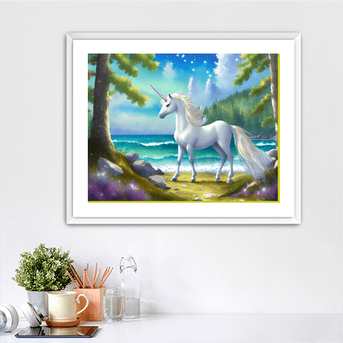 Unicorn By the Sea - Art Print - Metal Poster - Canvas Wrap - Premium Framed Art Print