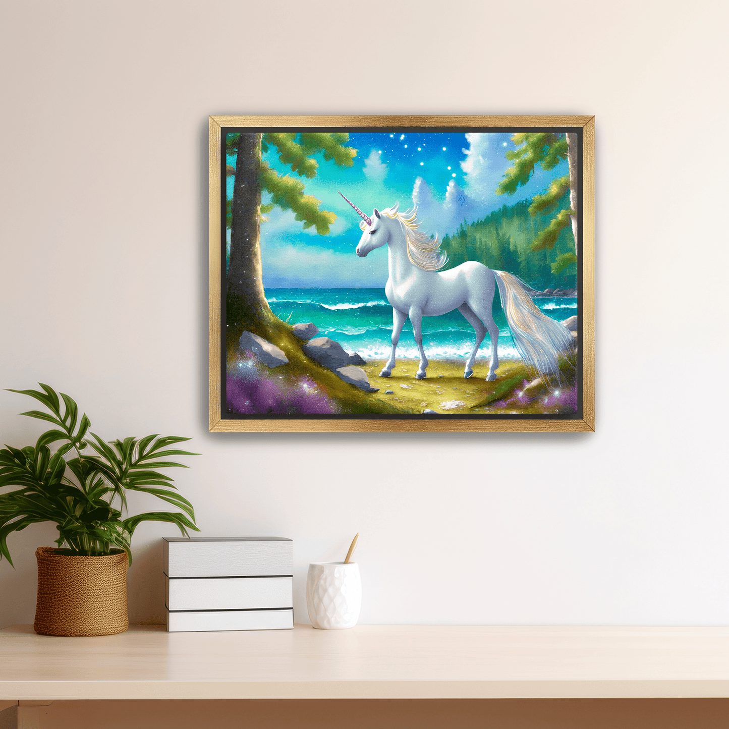 Unicorn By the Sea - Art Print - Metal Poster - Canvas Wrap - Premium Framed Art Print