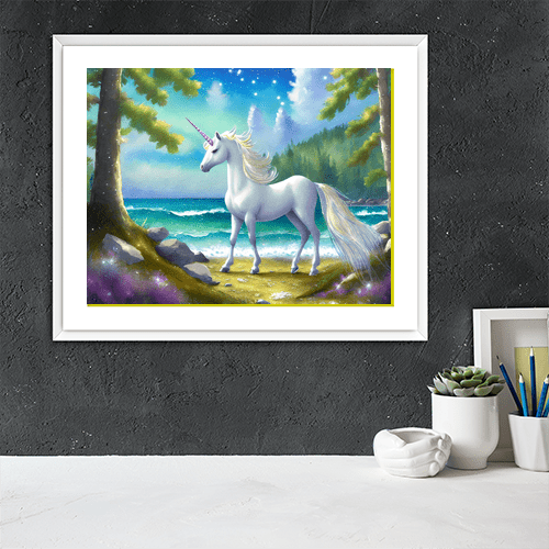 Unicorn By the Sea - Art Print - Metal Poster - Canvas Wrap - Premium Framed Art Print