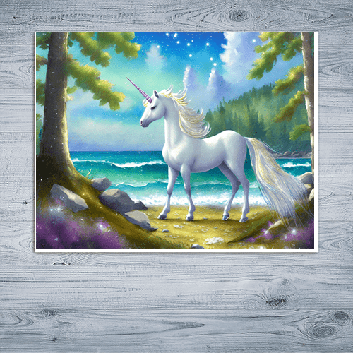 Unicorn By the Sea - Art Print - Metal Poster - Canvas Wrap - Premium Framed Art Print