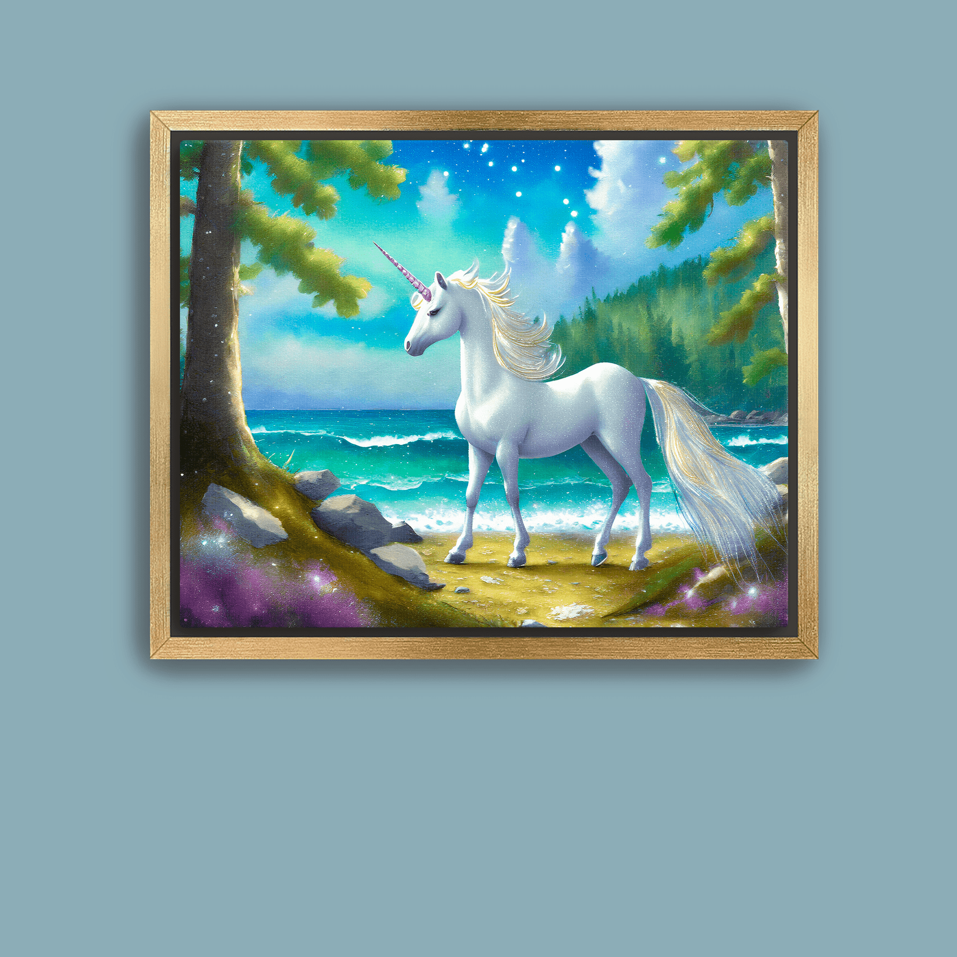 Unicorn By the Sea - Art Print - Metal Poster - Canvas Wrap - Premium Framed Art Print