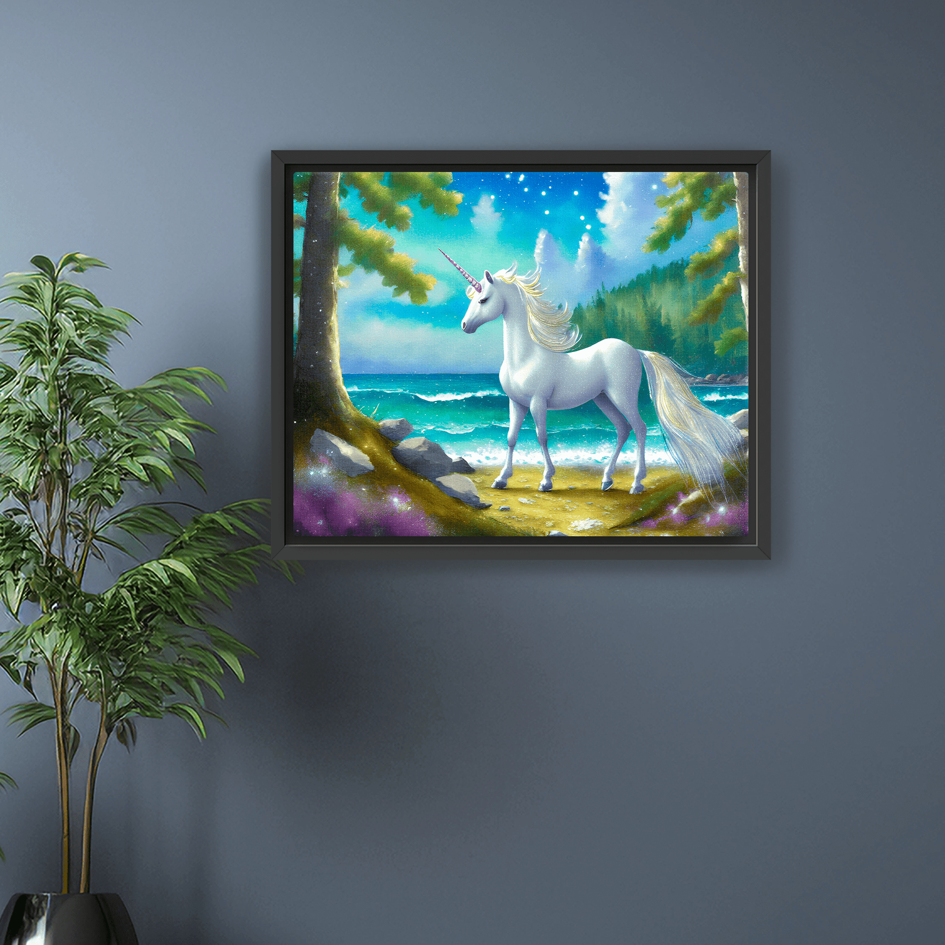 Unicorn By the Sea - Art Print - Metal Poster - Canvas Wrap - Premium Framed Art Print