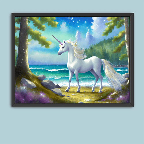 Unicorn By the Sea - Art Print - Metal Poster - Canvas Wrap - Premium Framed Art Print