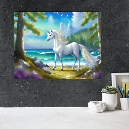 Unicorn By the Sea - Art Print - Metal Poster - Canvas Wrap - Premium Framed Art Print