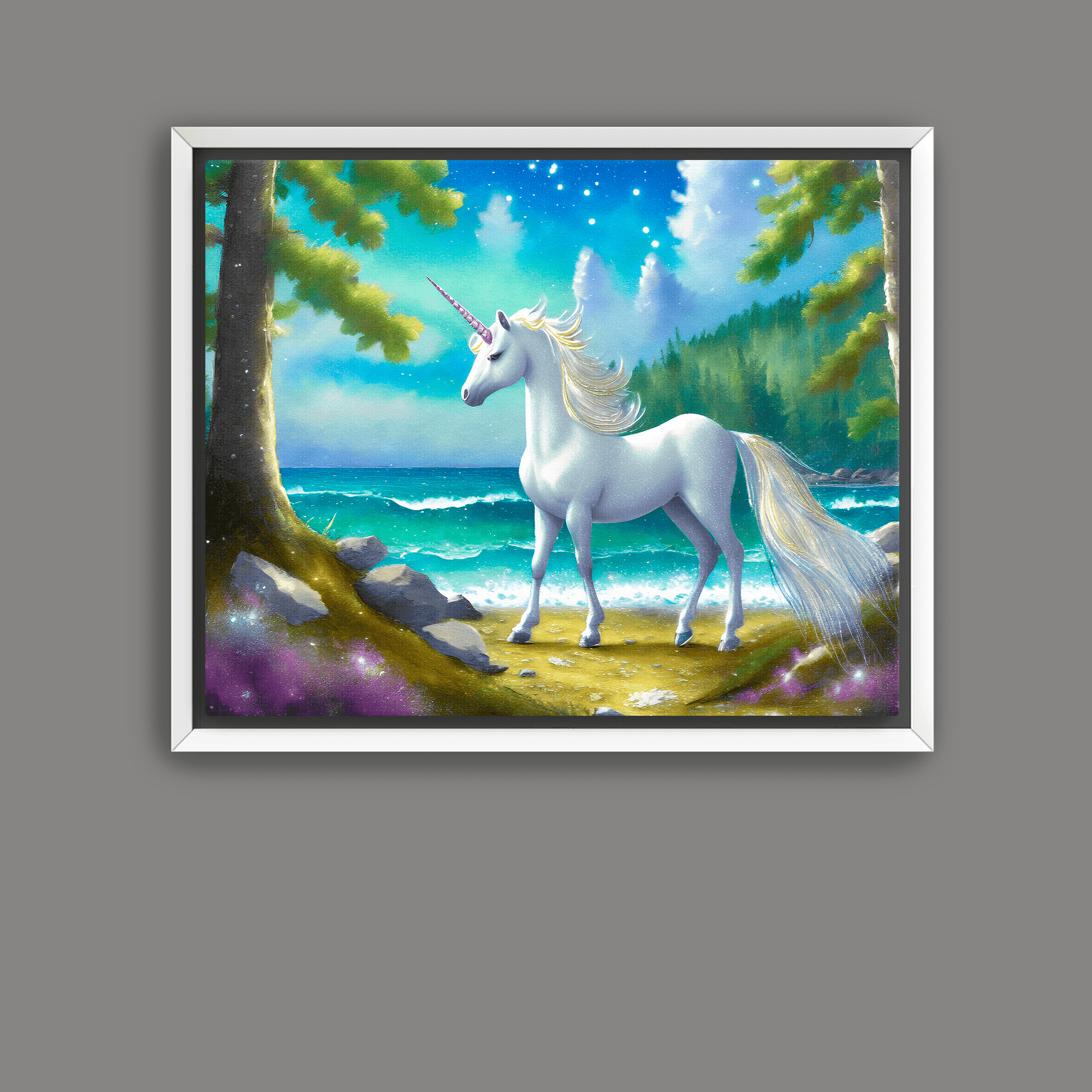 Unicorn By the Sea - Art Print - Metal Poster - Canvas Wrap - Premium Framed Art Print