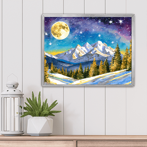 Winter Moon - Art Print - Metal Poster - Canvas Wrap - Premium Framed Art Print