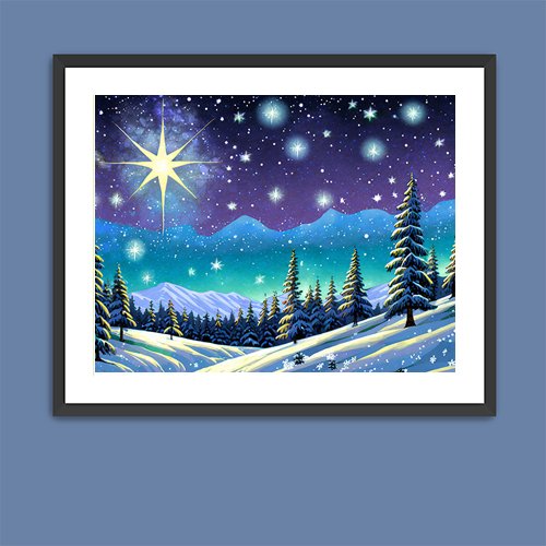 Winter Star - Art Print - Metal Poster - Canvas Wrap - Premium Framed Art Print