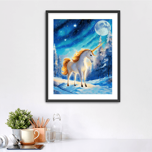 Winter Unicorn - Art Print - Metal Poster - Canvas Wrap - Premium Framed Art Print