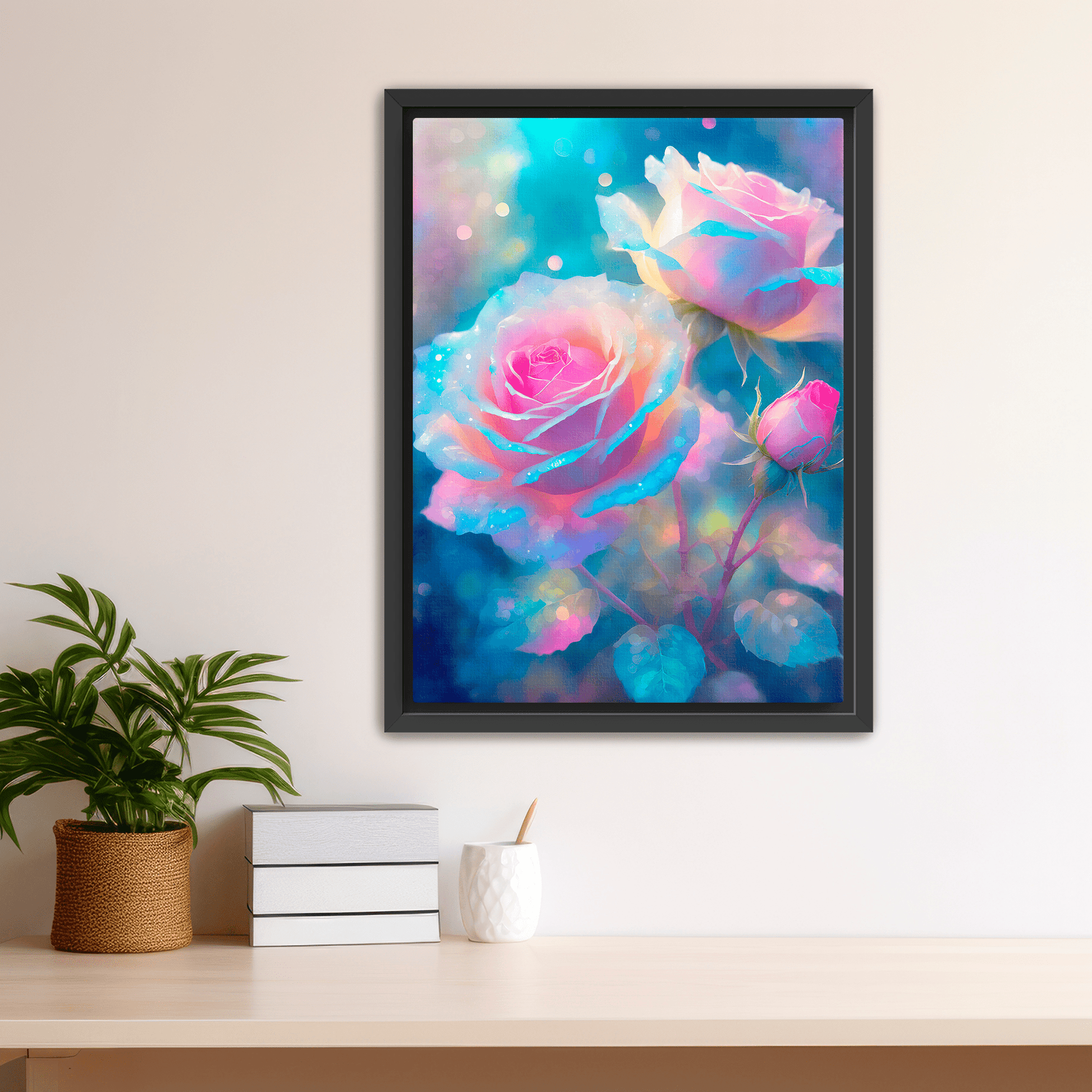 Celestial Roses - Canvas Wrap - Premium Canvas Wrap